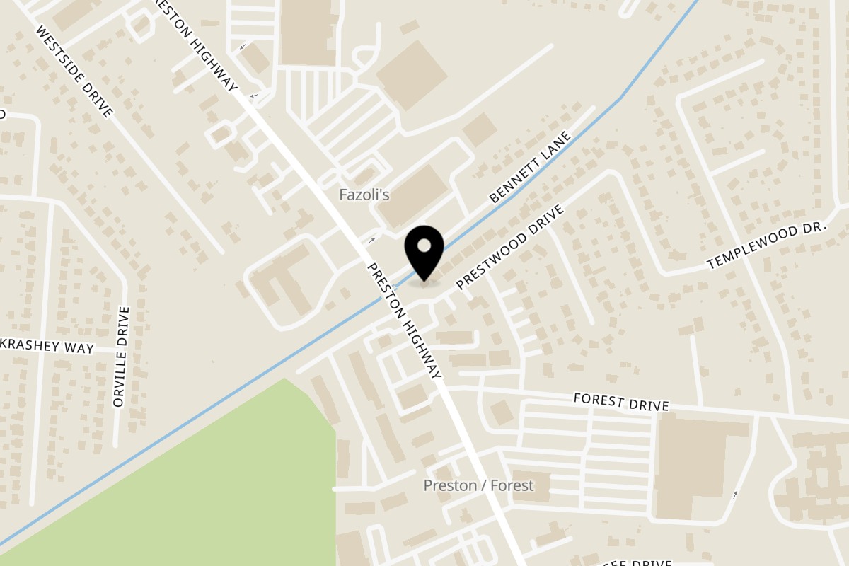 Map showing the location of CONEXION LATINA MULTISERVICIOS LLC on 6019 Preston Hwy in Louisville